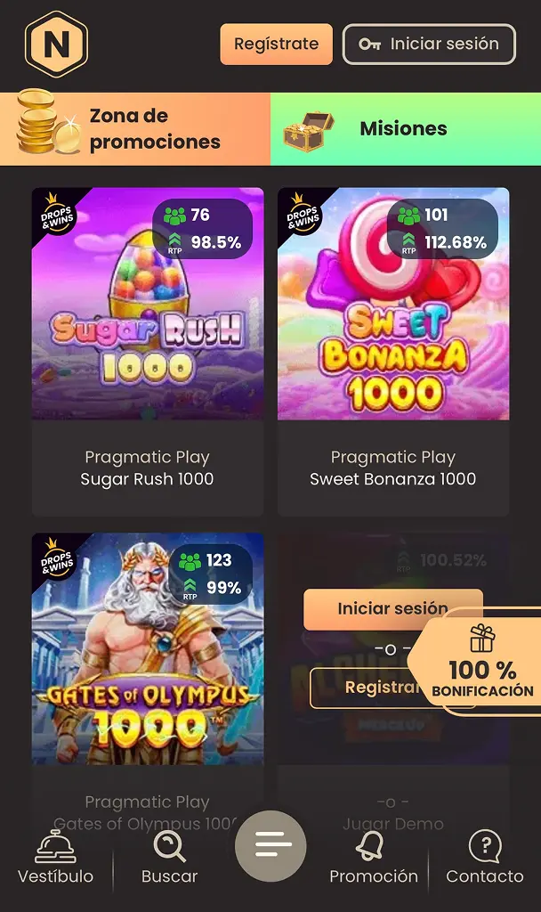 Registrarte en National Casino Argentina