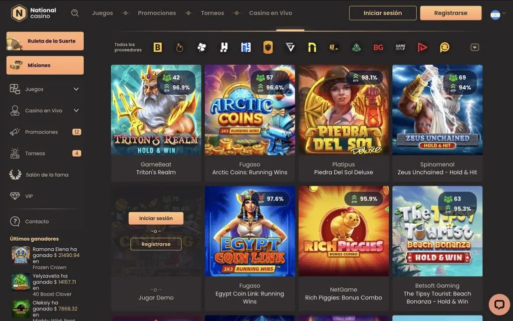 Juegos de National Casino